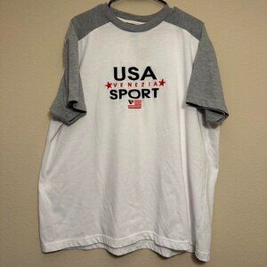 Vintage USA Venezia Sport Embroidered White Tee